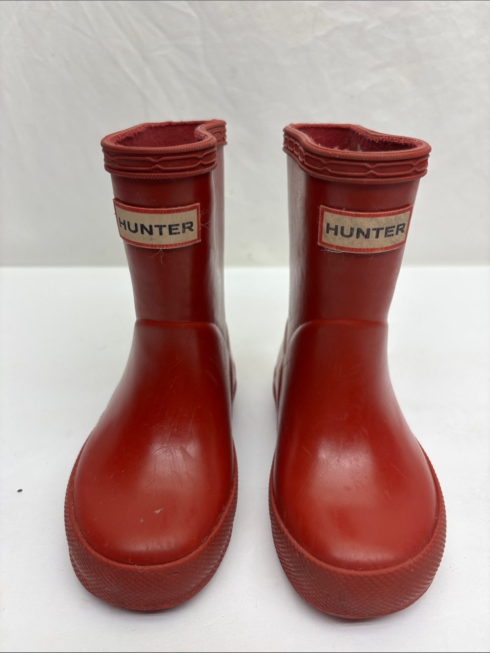 Hunter Kids Red Rubber Rain Boots, SZ 6 baby girl, 1(BA)